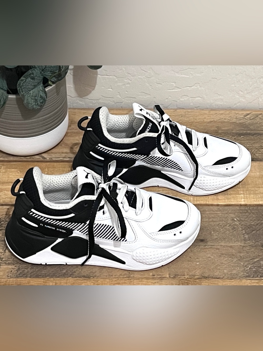 Puma Kids RS-X Split Black White Chunky Athletic Sneakers Size 4.5Y - Picture 2 of 6